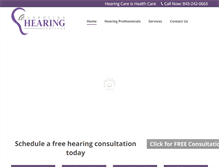 Tablet Screenshot of carolinahearing.com
